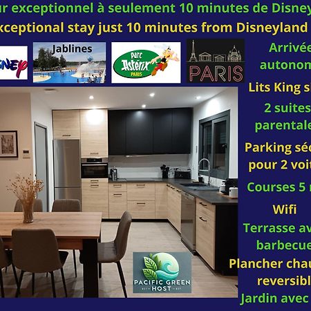 Pacific Green-2 Big Suites-3 Pieces 80M2-Parking 2 Cars-Jardin-Confort Chalifert Exterior photo